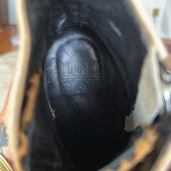 UNIF Hellbound Leopard Print Calf Hair Platform Leather Booties - Picture 14 of 16